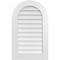 Ekena Millwork Round Top Surface Mount PVC Gable Vent: Non-Functional, w/ 3-1/2"W x 1"P Standard Frame, 22"W x 36"H GVPRT22X3601SN - alternate 1
